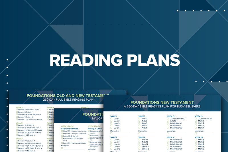 Foundations Bible reading plan printouts