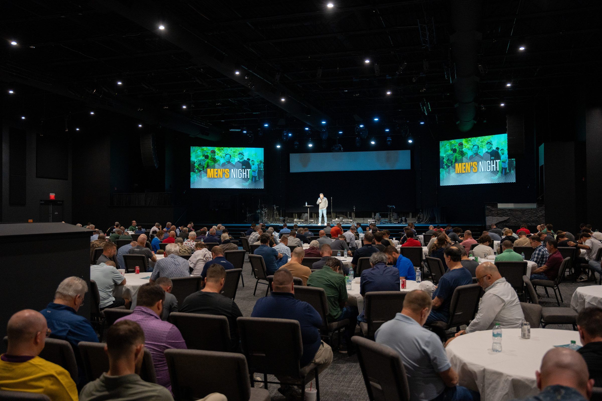 Men Gathered at Men's Night